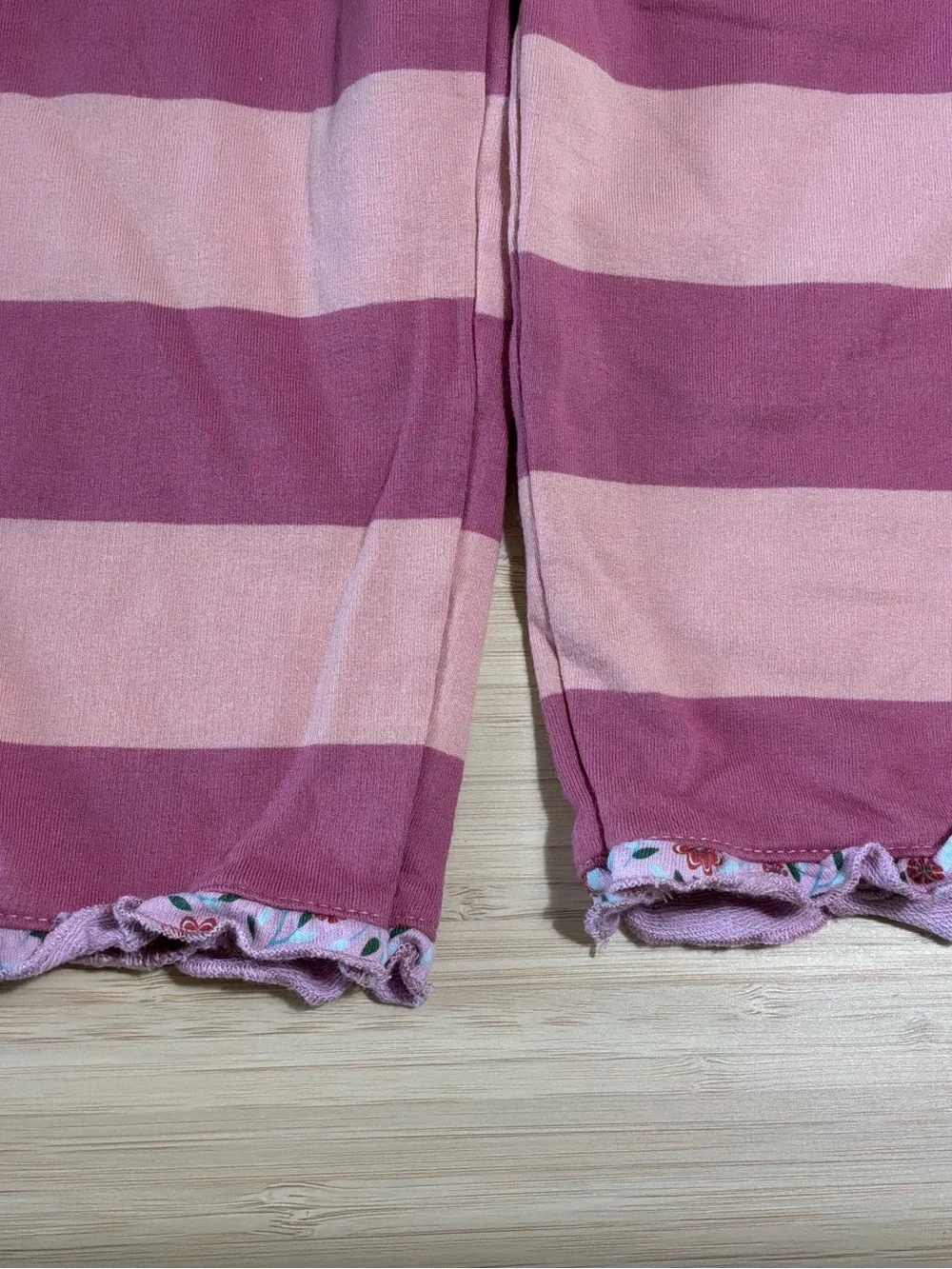 Matilda Jane Pink and Rose Striped Overalls—12-18mo